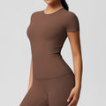 Vanir Fitted Tee front view, Chestnut Color