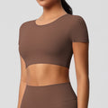 Vanir Cropped Tee front view, Chestnut