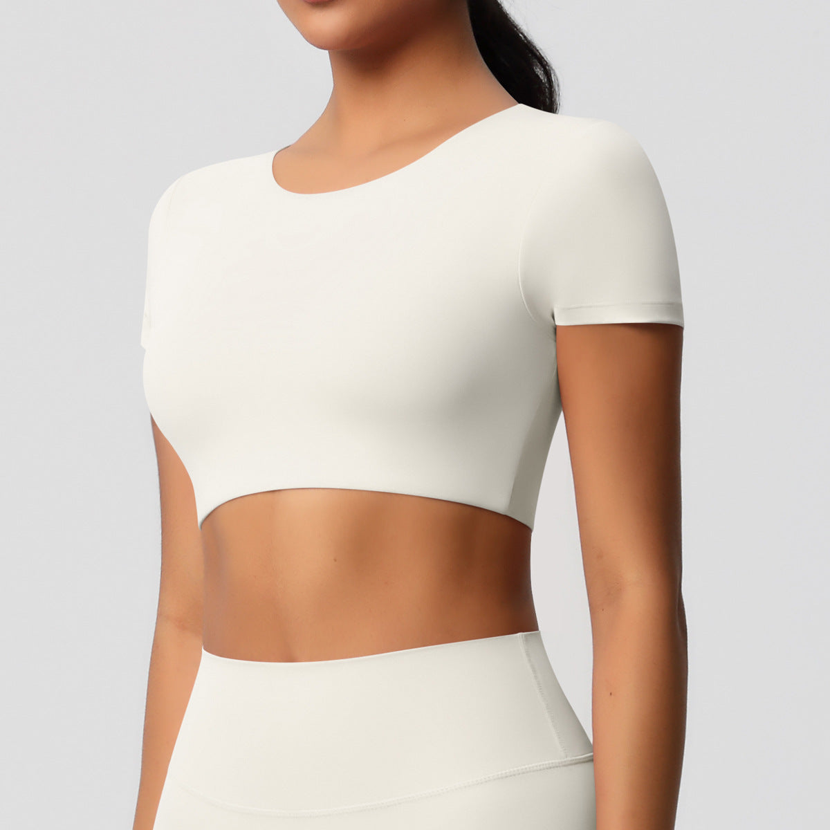 Vanir Cropped Tee, Light Ivory